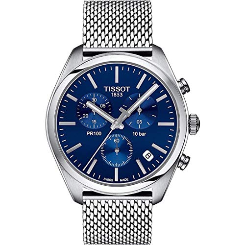 TISSOTPR 100 Chronograph Quartz Blue Dial Men's Watch T101.417.11.041.00, Only $259.00 after applying coupon code , free shipping