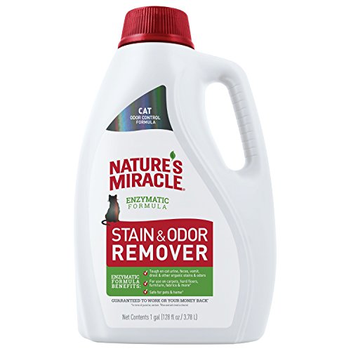 Nature's Miracle P-98152 Cat Stain and Odor Remover, Enzymatic Formula for Urine Stains, Feces Stains, Vomit Stains and Drool Stains, Odor Control, 128 fl oz, Only $6.87