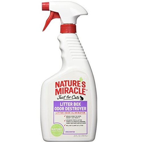 Nature's Miracle Just for Cats Litter Box Odor Destroyer, Unscented, 24-Ounce Spray (P-5552), Only $2.13