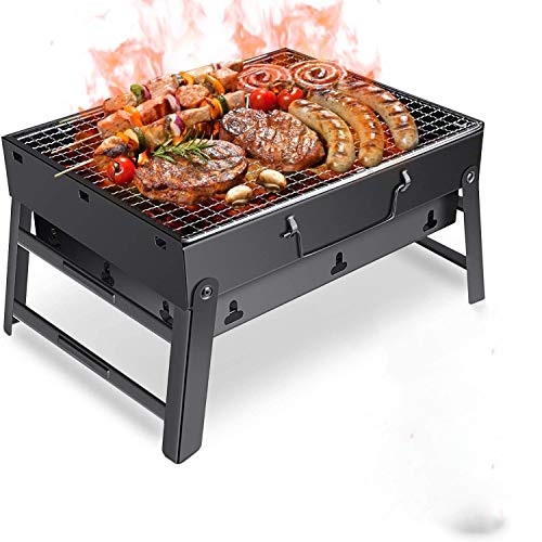 BNCHI Charcoal Grill Perfect Foldable Premium BBQ Grill for Outdoor Campers Barbecue Lovers Travel Park Beach Wild etc.[Black], Only $19.31