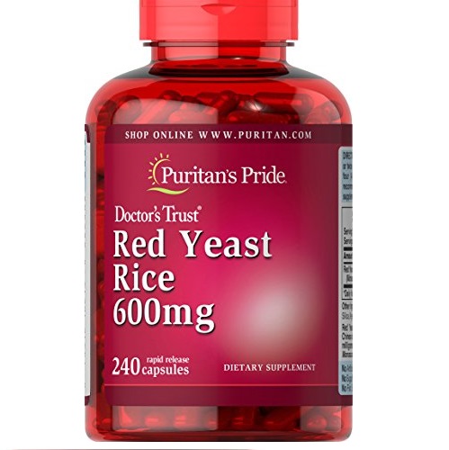 Puritans Pride Red Yeast Rice 600 mg Capsules, 240 Count, Only $7.62