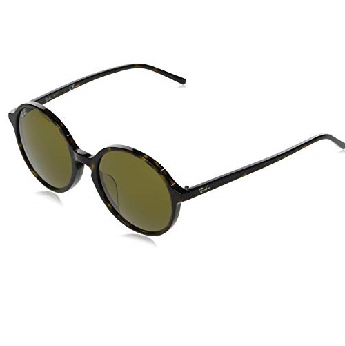 Ray-Ban RB4304F Youngster Asian Fit Polarized Round Sunglasses, Havana/Dark Brown, 53 mm, Only $66.00