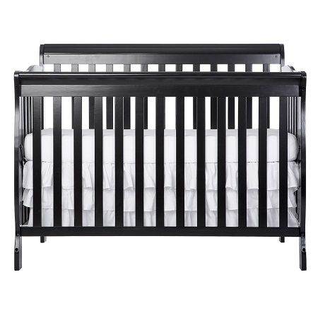 Dream On Me Ashton 5-in-1 Convertible Crib in Black, Greenguard Gold Certified, only $129.99