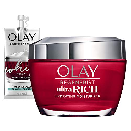 Olay Regenerist Ultra Rich Face Moisturizer with Vitamin B3+, Amino Peptide & Shea Butter, 1.7 Oz + Whip Face Moisturizer Travel/Trial Size Gift Set, Only $13.99