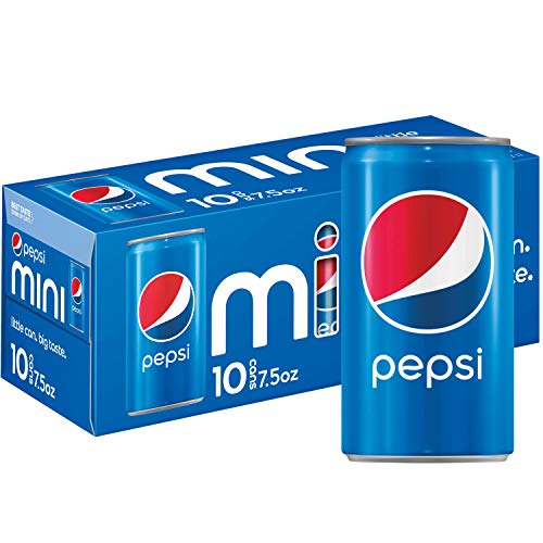 Pepsi Soda 百事可乐迷你装， 7.5oz/罐，共 10罐，现仅售$3.26 ，免运费！