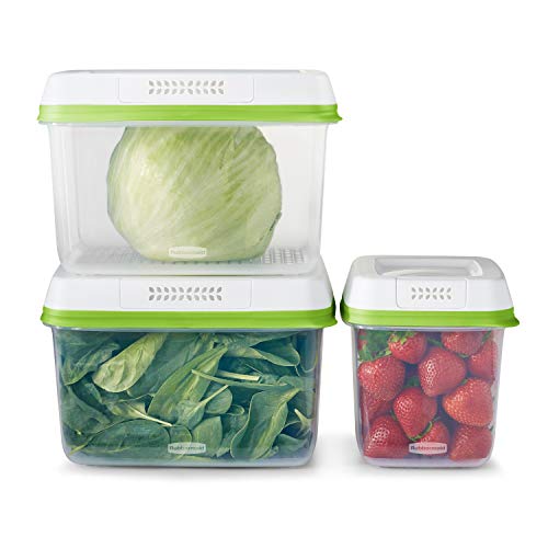 Rubbermaid 2114737 FreshWorks Produce Saver, Medium and Large Storage Containers, 6-Piece Set, Clear, Only $18.39, You Save $18.31 (50%)
