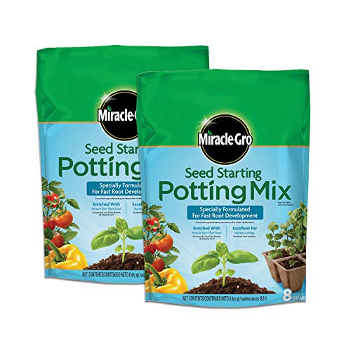 Miracle-Gro Seed Starting Potting Mix, 8 qt. 2-Pack, Only $8.78