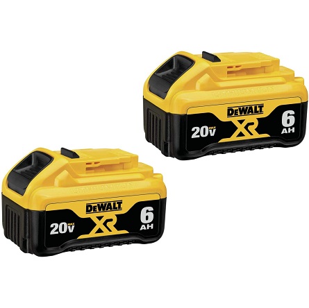 黑五价！DEWALT 20V MAX 充电电池， 6.0Ah 大容量款，2个，原价$269.00，现仅售$149.00，免运费！
