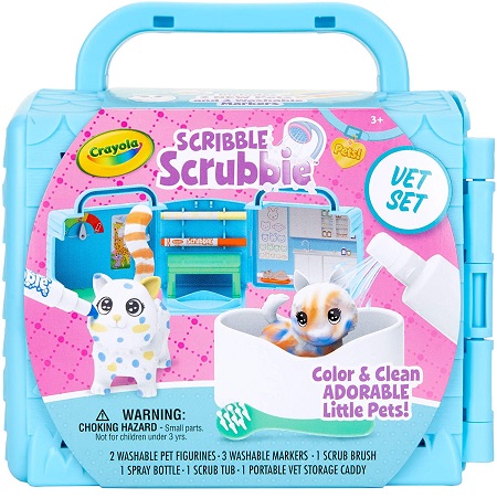 Crayola Scribble Scrubbie Pets, Vet Toy Playset with Toy Pets, Kids at Home Activities, Gift for Kids, o nly  $6.49