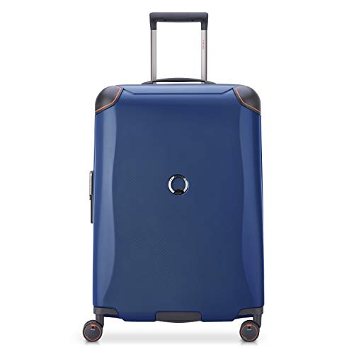 DELSEY Paris Cactus Hardside Luggage with Spinner Wheels, Navy, Checked-Medium 24 Inch, Now Only $63.70