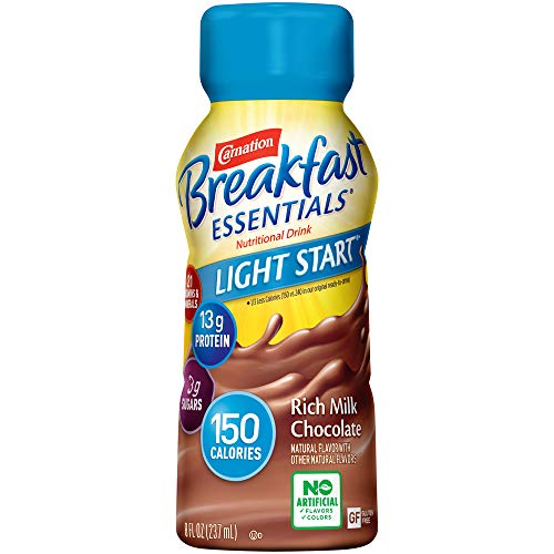 Carnation Breakfast Essentials Light Start Ready-to-Drink, Rich Milk Chocolate, 8 Ounce Bottle (Pack of 24) (Packaging May Vary), List Price is $29.04, Now Only $18.98
