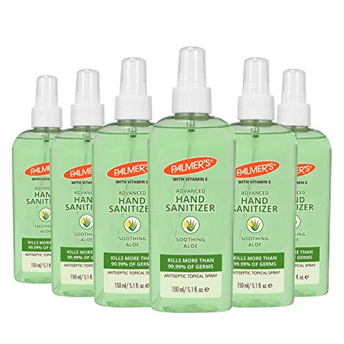 Palmer's Advanced Hand Sanitizer Spray With Soothing Aloe, 5.1 Fl Oz, 6 Count, List Price is $24.99, Now Only $6.61, You Save $18.38 (74%)