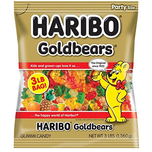 Haribo Goldbears Gummi Candy, 3 Pound Bag, List Price is  Now Only $8.49