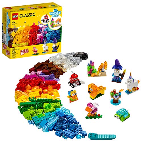 LEGO Classic Creative Transparent Bricks 11013 Building Kit with Transparent Bricks; Inspires Imaginative Play, New 2021 (500 Pieces), Only $24.00