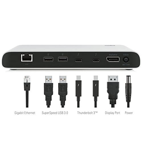 Elgato Thunderbolt 3 Dock - with 50 cm Thunderbolt Cable, 40Gb/s, Dual 4K Support, 2x Thunderbolt 3 (USB-C), 3x USB 3.0, Audio Input and Output, Gigabit Ethernet, Aluminum Chassis,Only $179.99