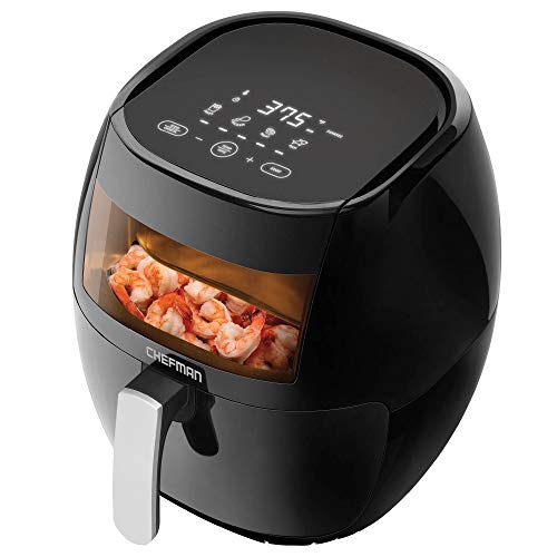 Chefman TurboFry Touch 8 Quart Air Fryer w/XL Viewing Window & Advanced Digital Display, Fry with Less Oil for Healthy Food, Adjustable Temperature Control, Only $49.99