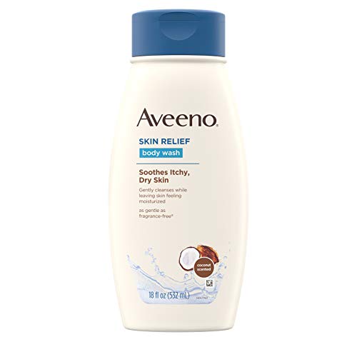 Aveeno Skin Relief Body Wash with Coconut Scent & Soothing Oat, Gentle Soap-Free Body Cleanser for Dry, Itchy & Sensitive Skin, Dye-Free & Allergy-Tested, 18 fl. oz, Now Only $6.97