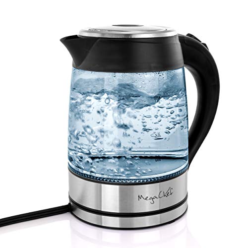 MegaChef Stainless Steel Light Up Wired Tea Kettle, 1.8L, Model 4, Now Only $20.99