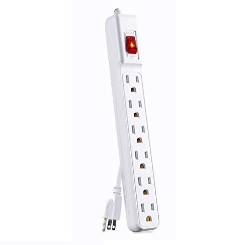 CyberPower GS60304 Power Strip 6-Outlets 3-Foot Cord White, Now Only $5.98