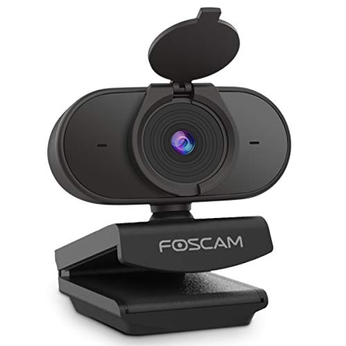 實用好物！Foscam 1080P高清網路攝像頭，帶雙麥克風，帶有用於PC視頻通話，會議，在線教育，筆記本電腦台式機W25的隱私保護蓋，5折后僅售$17.99