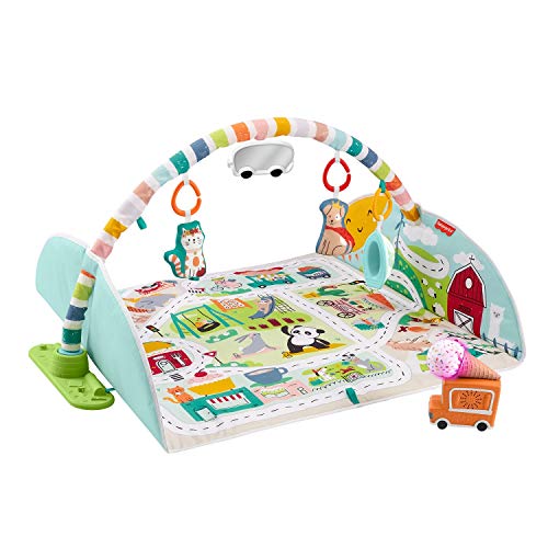 Fisher-Price Activity City Gym to Jumbo Playmat, Infant to Toddler Activity Gym with Music, Lights, Vehicle Toys & Extra-Large Playmat, List Price is $49.99, Now Only $33.99, You Save $16.00 (32%)