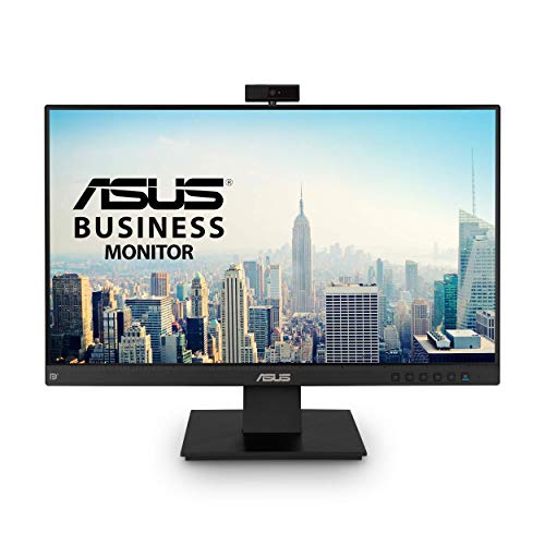 ASUS BE24EQK 23.8” Business Monitor with Webcam, 1080P Full HD IPS, Eye Care, DisplayPort HDMI, Frameless, Built-in Adjustable 2MP Webcam, Mic Array, Stereo Speaker, Only $119.00