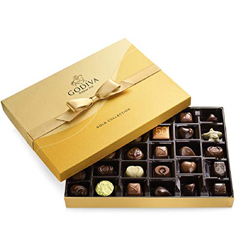 Godiva Chocolatier Chocolate Gold Gift Box, Assorted, 36 Count, List Price is $49.95, Now Only $37.46, You Save $12.49 (25%)