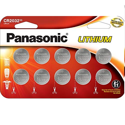 Panasonic松下 CR2032  3V 纽扣电池，10个装，原价$11.99，现仅售$7.97