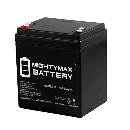 ML5-12 - 12 Volt 5 AH Rechargeable SLA Battery - Mighty Max Battery Brand Product, List Price is $24.99, Now Only $16.99
