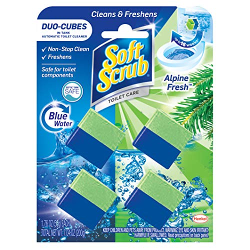 Soft Scrub in-Tank Toilet Cleaner Duo-Cubes, Alpine Fresh, 4Count, List Price is $13.99, Now Only $3.47, You Save $10.52 (75%)
