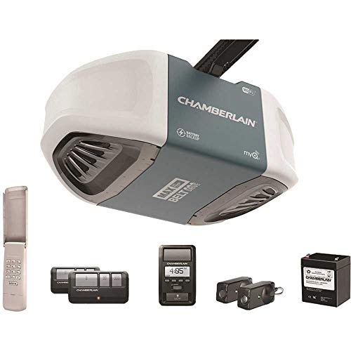 Chamberlain B970T Smart Garage Door Opener with Battery Backup - myQ Smartphone Controlled - Ultra Quiet, Strong Belt Drive and MAX Lifting Power, 1.25 HP,Only $195