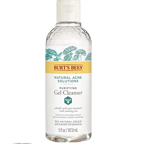 Burt's Bees Natural Acne Solutions Purifying Gel Cleanser, Face Wash for Oily Skin, 5 Oz, only $5.31, free shipping