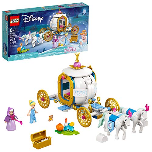 LEGO Disney Cinderella’s Royal Carriage 43192; Creative Building Kit That Makes a Great Gift, New 2021 (237 Pieces), List Price is $39.99, Now Only $32.00, You Save $7.99 (20%)