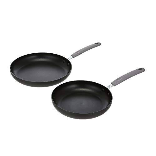 Amazon Basics Hard Anodized Non-Stick 2-Piece Skillet Set, 9.5-Inch and 11-Inch, Grey,   Only $20.30