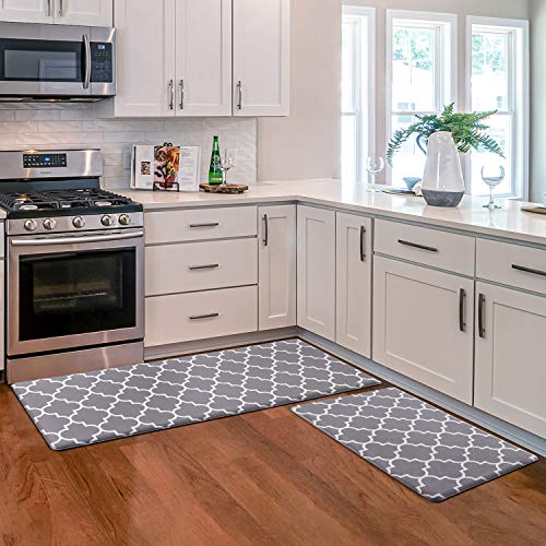 KMAT  Cushioned Anti-Fatigue Kitchen Rug [2 PCS], Waterproof Non-Slip Heavy Duty, PVC Ergonomic for Kitchen, Floor Home, Office, Sink, Laundry only $18.99