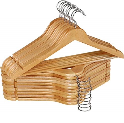 Utopia Home Premium Wooden Hangers - Pack of 20-360-Degree Rotatable Hook - Durable & Slim - Shoulder Grooves - Non-Slip Lightweight Hangers for Coats, Suits, Pant and Jackets Only $19.29