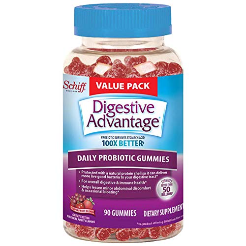 Digestive Advantage Daily Probiotic - Superfruit Blend Gummies (90 Count In A Bottle), Helps Relieve Minor Abdominal Discomfort and Occasional Bloating, , Only $10.34
