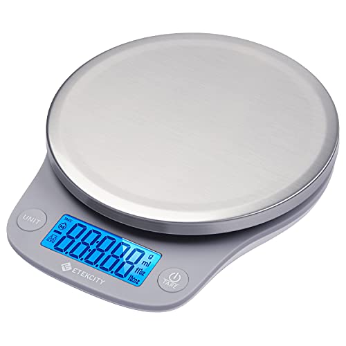 Etekcity 0.1g Food Kitchen Scale, Digital Grams and Ounces for Weight Loss, Baking, Cooking, Keto and Meal Prep, Large, 304 Stainless Steel, Only $11.99