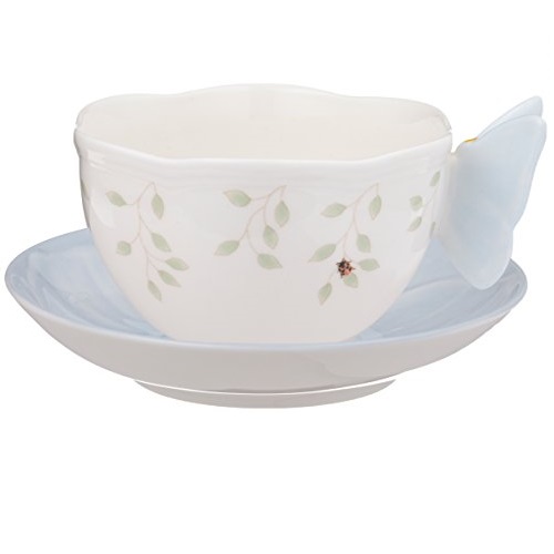 Lenox Butterfly Meadow Figural Cup and Saucer Set, Blue, List Price is $19.95, Now Only $15.99, You Save $3.96 (20%)