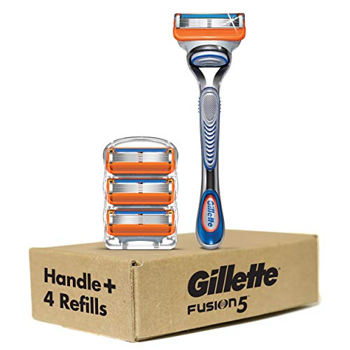 Gillette吉列 Fusion5 剃鬚刀 +4個刀片套裝，現點擊coupon后僅售$12.67，免運費！