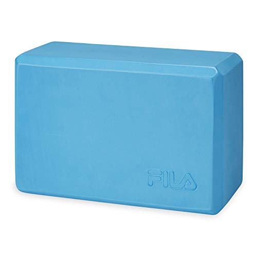FILA Accessories Yoga Block - EVA Foam Blocks for Support, Balance & Stability | Yoga, Pilates, Barre, Stretching, Meditation - Blue, List Price is $12.99, Now Only $3.78, You Save $9.21 (71%)