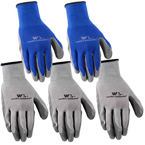 Wells Lamont Nitrile Work Gloves, 5 Pack, Large (580LA),Grey, List Price is $7.99, Now Only $5.96