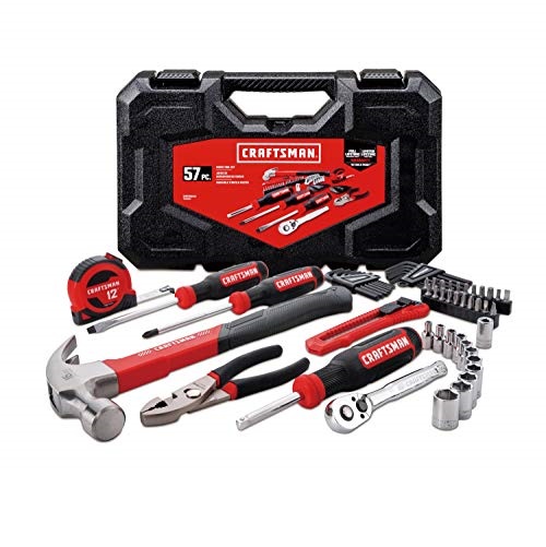 CRAFTSMAN Home Tool Kit / Mechanics Tools Kit, 57-Piece (CMMT99446), List Price is $53, Now Only $39.98, You Save $13.02 (25%)