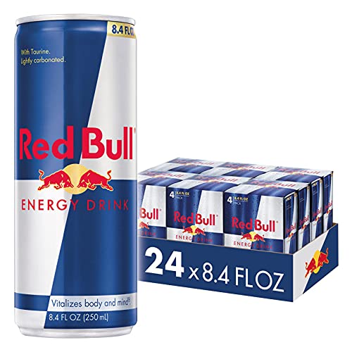 Red Bull 红牛能量型饮料， 8.4盎司/罐，共24罐，现点击coupon后仅售 $25.99，免运费！