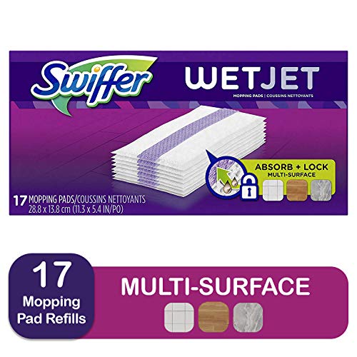 Swiffer Wetjet Hardwood Mop Pad Refills for Floor Mopping and Cleaning, All Purpose Multi Surface Floor Cleaning Product, 17 Count, List Price is $10.27, Now Only $4.81