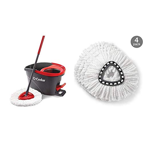 O-Cedar EasyWring Microfiber Spin Mop, Bucket Floor Cleaning System & EasyWring Spin Mop Refill (Pack of 4), List Price is $73.98, Now Only $34.95, You Save $35.25 (48%)