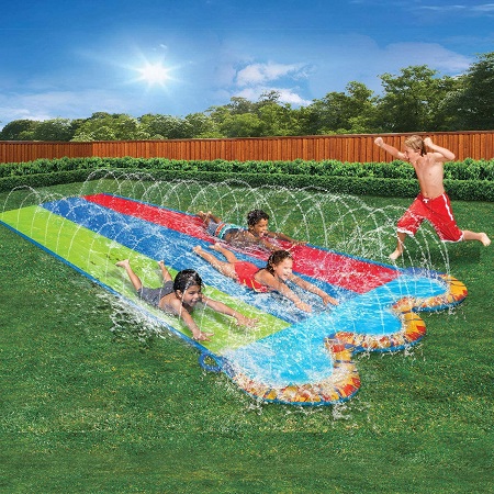Banzai Triple Racer Water 16 Feet Long, Slide (42326), List Price is $27.99, Now Only$12.49