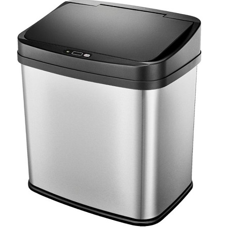 Insignia™ - 8 Gal. Automatic Trash Can - Stainless steel, only $29.99