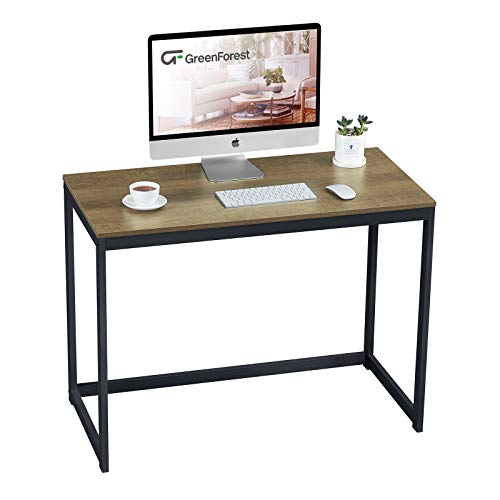 GreenForest Computer Desk for Small Space Modern Home Office Computer Desk 40 Inch Simple PC Laptop Study Table Workstation, Brown,  Only $29.99
