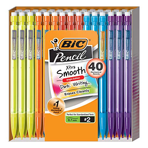 BIC Mechanical Pencil Xtra Smooth Bright Edition, Black, 0.7mm, 40-Count, MPCE40-BLK, List Price is $8.18, Now Only $5.97, You Save $2.21 (27%)